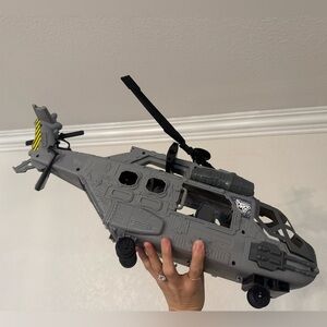 GIANT Gray Toy military Helicopter